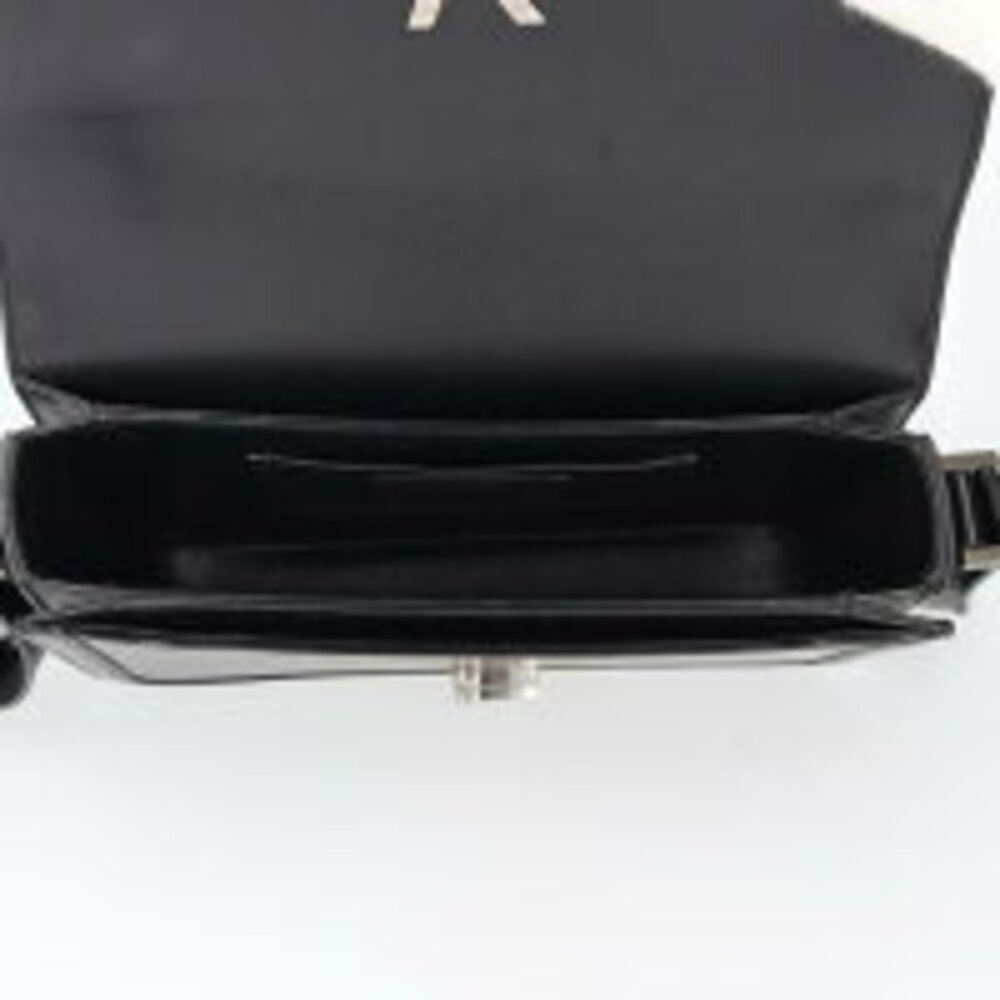 Saint Laurent YSL Solferino Crossbody Shoulder Bag Glazed Black Satchel - Picture 12 of 13